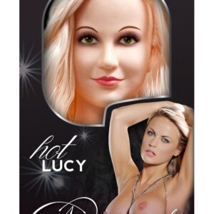 Надувная кукла с вибрацией и 2 любовными отверстиями Hot Lucy Lifesize Love Doll