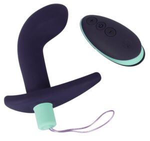 Темно-фиолетовый вибростимулятор простаты с пультом ДУ Remote Controlled Prostate Plug