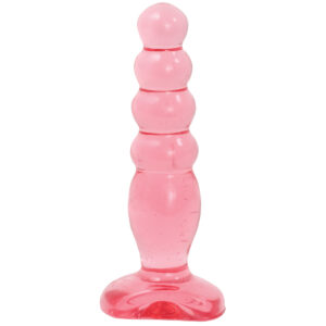 Розовая анальная пробка Crystal Jellies 5 Anal Delight - 14 см.