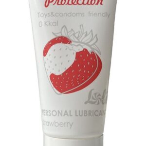 Лубрикант на водной основе с ароматом клубники Love Protection Strawberry - 50 мл.