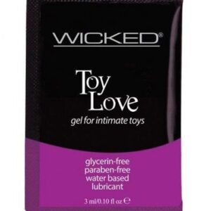 Лубрикант на водной основе для использования с игрушками WICKED Toy Love - 3 мл.