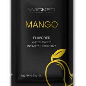 Лубрикант на водной основе с ароматом манго Wicked Aqua Mango - 3 мл.