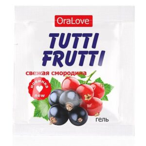 Гель-смазка Tutti-frutti со вкусом смородины - 4 гр.