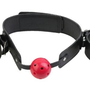 Кляп-наручники с красным шариком Breathable Ball Gag Restraint