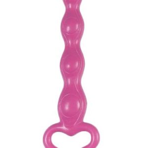 Розовая анальная цепочка Clover Anal Rod - 18 см.