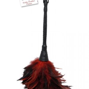 Кисточка с красно-чёрными пёрышками Frisky Feather Duster - 36 см.