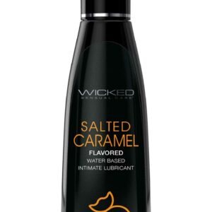 Лубрикант со вкусом соленой карамели Wicked Aqua Salted Caramel - 120 мл.