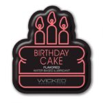 Лубрикант на водной основе со вкусом торта с кремом Wicked Aqua Birthday cake - 3 мл.