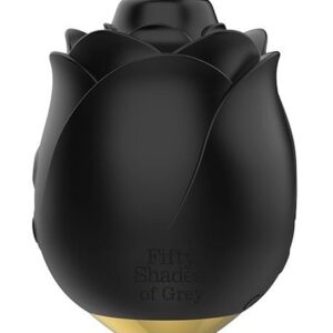 Черный клиторальный стимулятор Black Rose Silicone Clitoral Suction