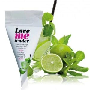 Съедобное согревающее массажное масло Love Me Tender Mojito с ароматом мохито - 10 мл.