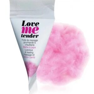 Съедобное согревающее массажное масло Love Me Tender Cotton Candy с ароматом сладкой ваты - 10 мл.