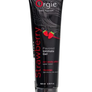 Интимный гель на водной основе Lube Tube Strawberry с клубничным вкусом - 100 мл.