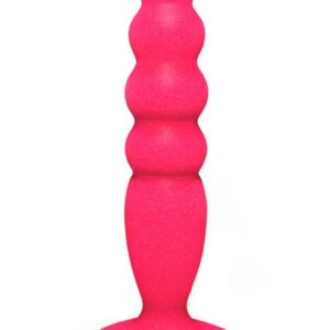 Розовый анальный стимулятор Large Bubble Plug - 14,5 см.