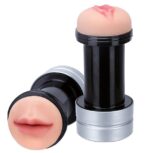 Двусторонний мастурбатор REALSTUFF 2 IN 1 HUMMER MOUTH & VAGINA - ротик и вагина