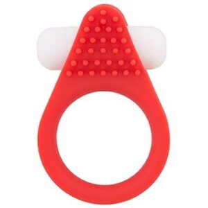 Красное эрекционное кольцо LIT-UP SILICONE STIMU RING 1 RED