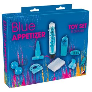 Голубой вибронабор из 8 предметов Blue Appetizer