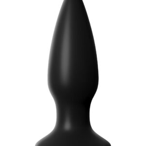 Чёрная малая анальная вибропробка Small Rechargeable Anal Plug - 10,9 см.