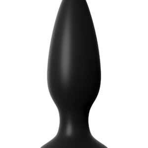 Чёрная большая анальная вибропробка Large Rechargeable Anal Plug - 13,5 см.