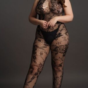 Ажурный кэтсьюит Criss Cross Neck Bodystocking