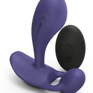 Темно-синий вибромассажер Witty P&G Vibrator with Remote Control