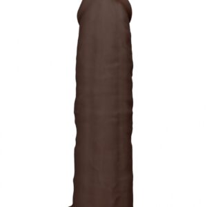 Коричневый фаллоимитатор без мошонки Silicone Dildo Without Balls - 22,8 см.