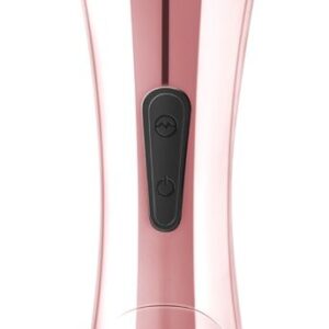 Черно-розовый вибромассажер Nouveau Curve Massager - 21 см.