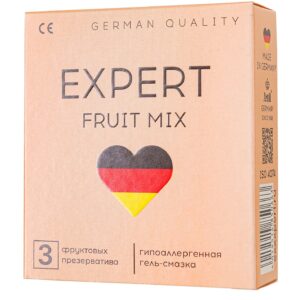 Ароматизированные презервативы EXPERT Fruit Mix - 3 шт.